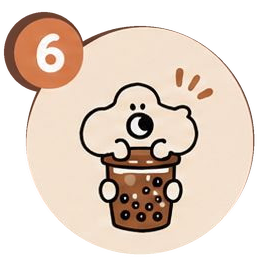 Chillō mascot holding a sealed bubble tea